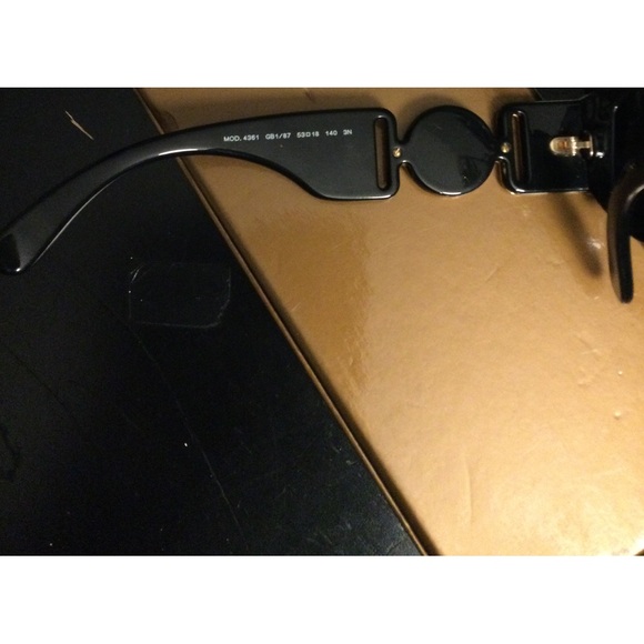 VERSACE black sunglasses, gently used. Model number 4361 GB1/87 - Picture 2 of 6